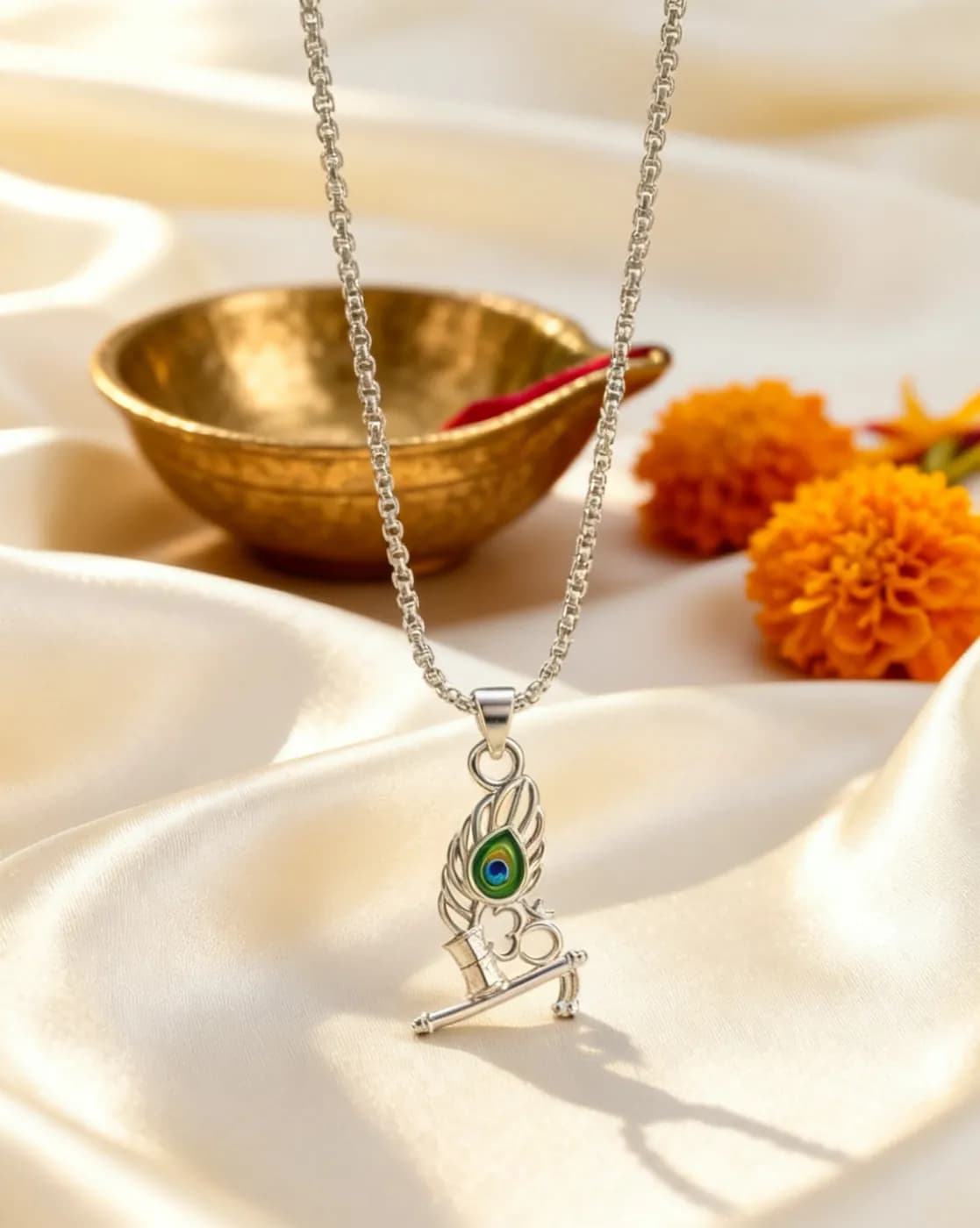 Mor Pankh Plume Pendant — Openwork