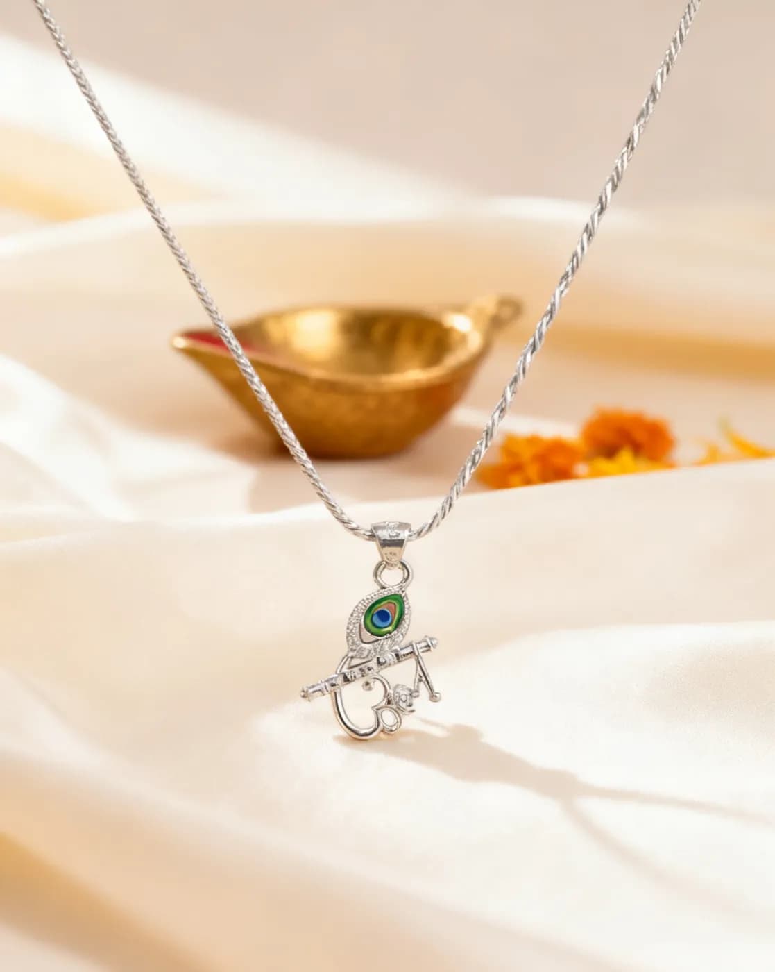 Mor Pankh & Bansuri Pendant — Everyday